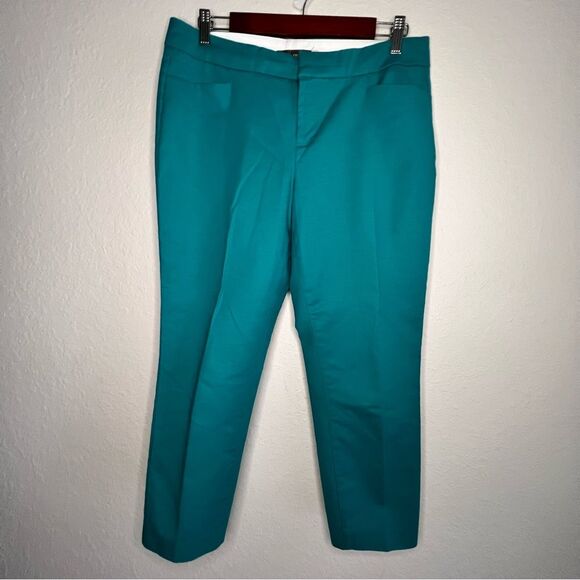 🌺Crosby🌺 turquoise cropped pants 🌺 excellent condition 🌺 size 10 - Picture 1 of 6